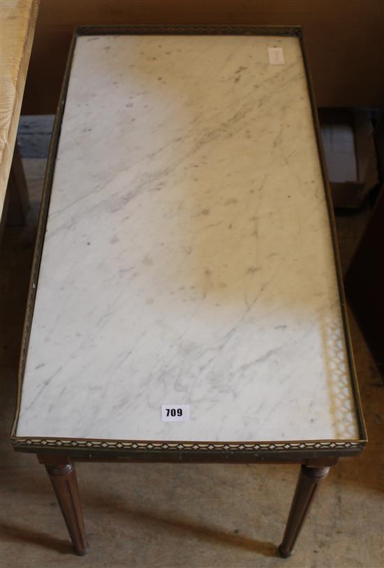 Marble top coffee table